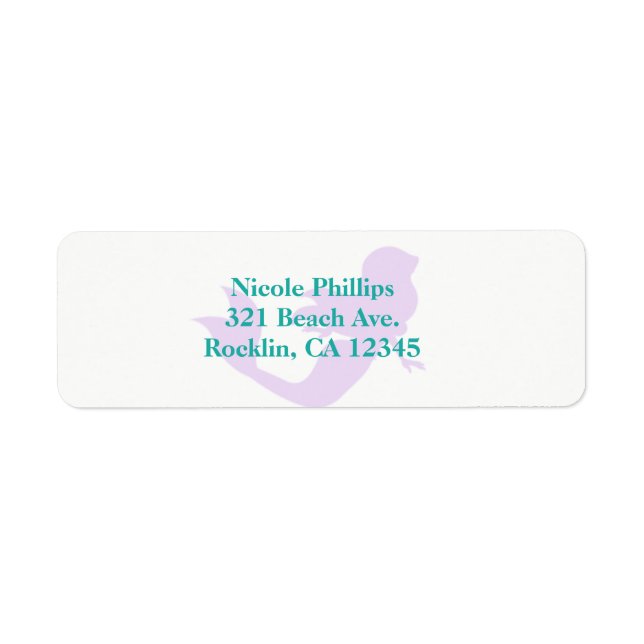 Purple Mermaid Beach Birthday Party Invitation (Front)