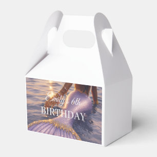 purple mermaid favour boxes customisable