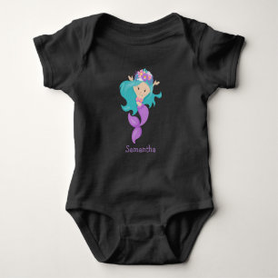 Purple Mermaid gift Baby Bodysuit