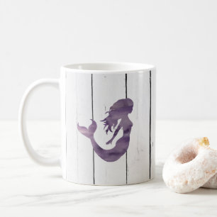 Purple Mermaid Painting Coffee Mug