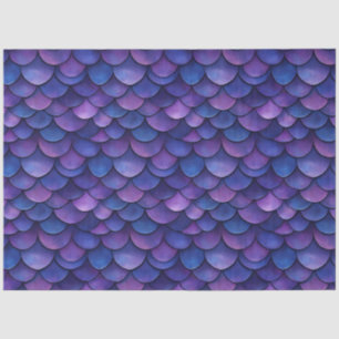 Purple Mermaid Scale Pattern Tissue Paper