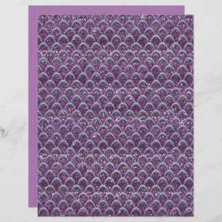 Purple Mermaid Scrapbook Paper