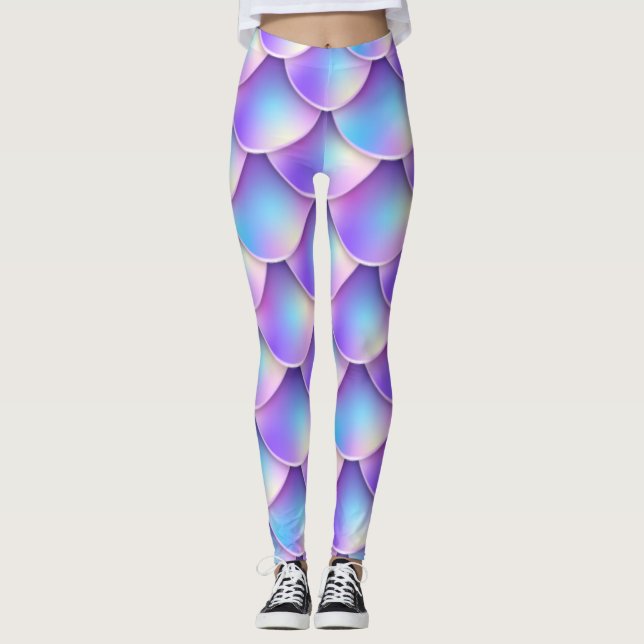 purple mermaid tail leggings (Front)