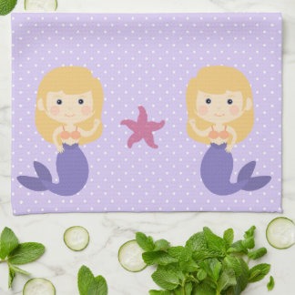 Purple Mermaid Tea Towel