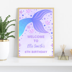 Purple Mermaid Welcome Signs