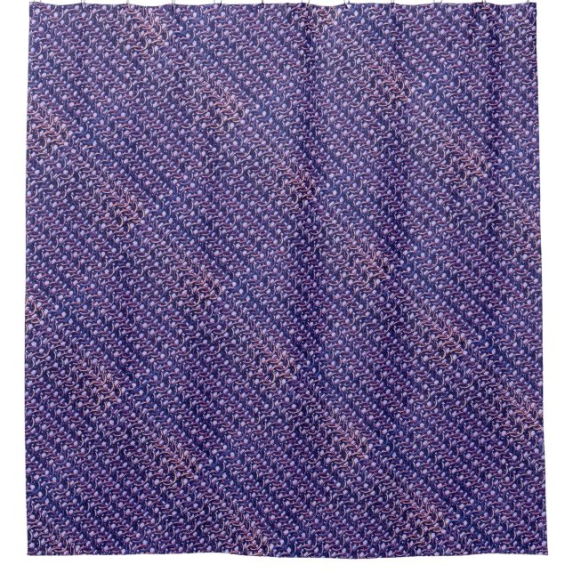 Purple Metal Chain mail Metallic Mediaeval Style Shower Curtain (Front)