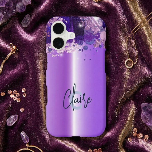 Purple Metallic Artistic Luxury Chic Modern Glam (Creator Uploaded)