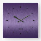 Purple Metallic Design Brushed Steel Look