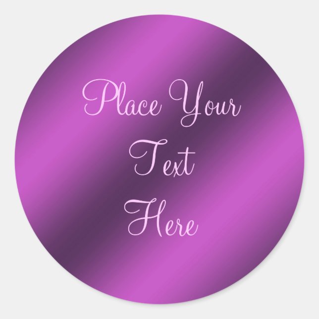 Purple Metallic Faux Foil Customisable Sticker (Front)