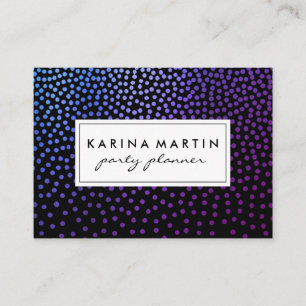 Purple Metallic Speckled Pattern Business Card