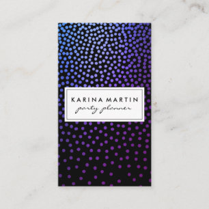 Purple Metallic Speckled Pattern Business Card