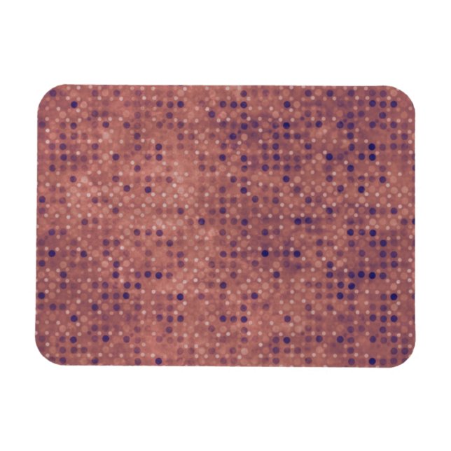 Purple Micro Dots on Grunge Pink Magnet (Horizontal)