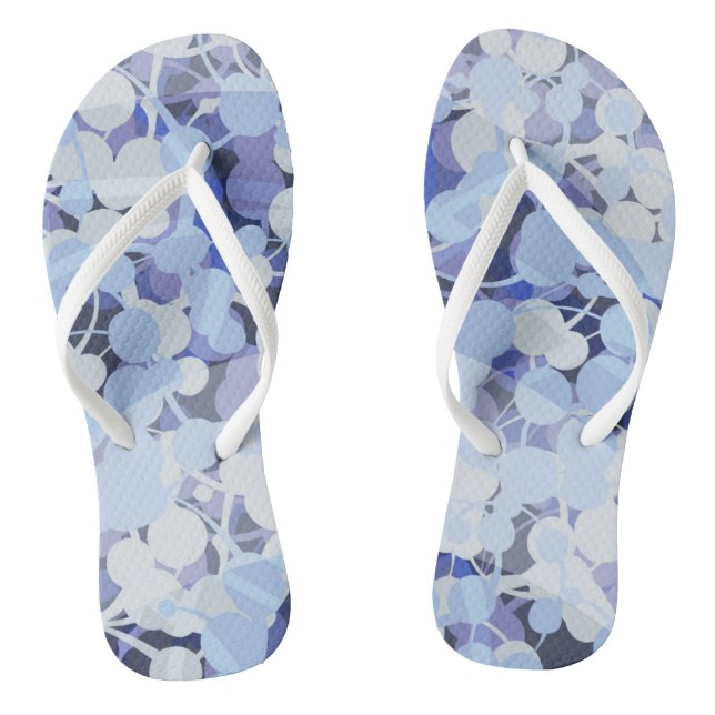 Purple Microbe Pattern Flip Flops (Footbed)