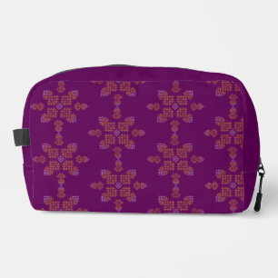 Purple Minimal South Indian Kolam Design Dopp Kit