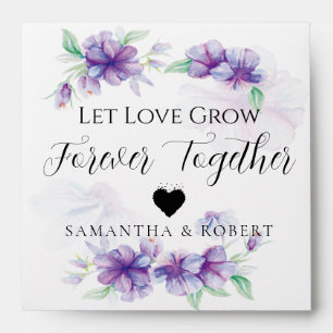 Purple Minimal Wedding Bridal Favour Seeds Envelop Envelope