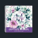 Purple Mint Flowers  Gratitude Blessing Journal<br><div class="desc">This attractive personalised, customisable notebook is part of a large collection with a wide variety of themes. All notebooks featured in this collection can be edited for any person, interest, or event. Via the edit tools, you can change background images, add a colour, or photo, change the text and more!...</div>