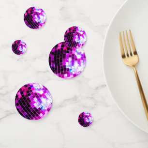 Purple Mirror Disco Ball Confetti