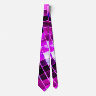 Purple Mirror Disco Ball Tie