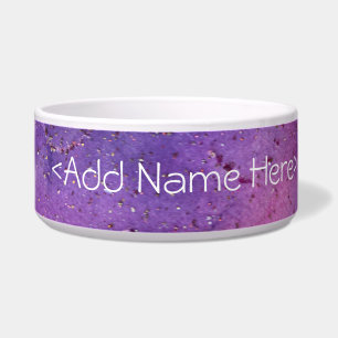 Purple Mist Pet Bowl with Customise Personal Name