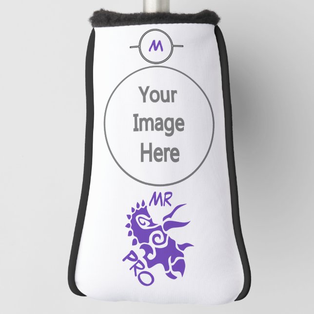 Purple Mister Pro Triceratops Skilled Ancient  Golf Head Cover (Rotate 90)