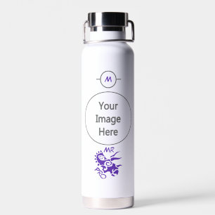Purple Mister Pro Triceratops Skilled Ancient Water Bottle