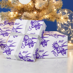 Purple Mister Pro Triceratops Skilled Ancient  Wrapping Paper