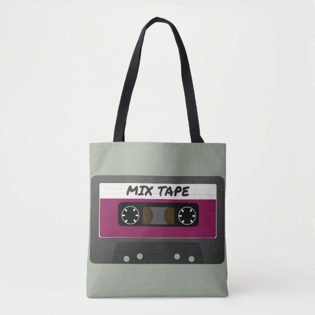 Purple Mix Tape - 80s And 90s Retro Inspired Gift Tote Bag (Front)
