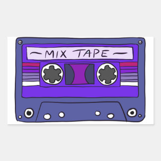 Purple Mix Tape Sticker