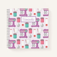 Purple Mixer Baking Collage Personalised Recipe
