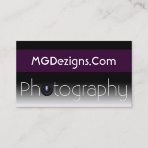 purple Mod Photoraphy, camera lens Business Card