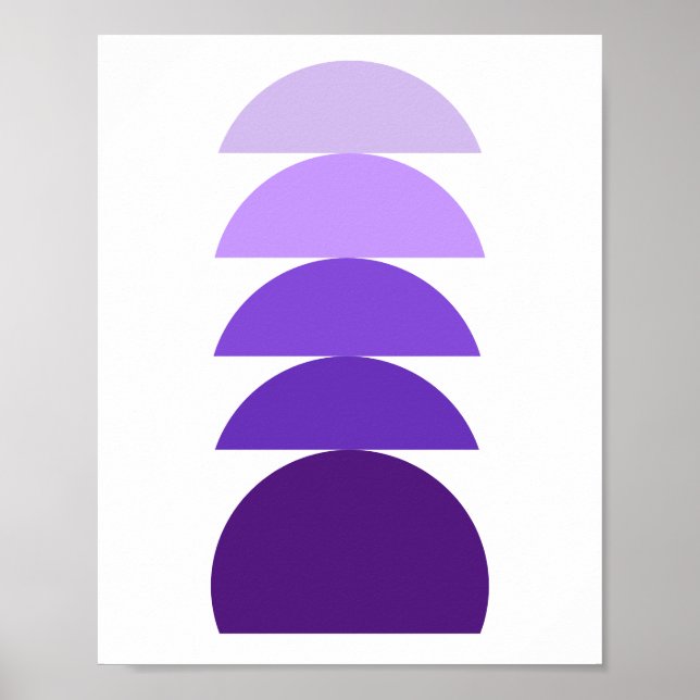 Purple Modern Abstract Poster (Front)