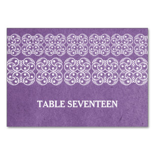 Purple Modern Bohemian Table Card