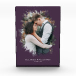 Purple Modern Custom Photo Gift Home Decor Block<br><div class="desc">Beautiful and unique frame acrylic photo block</div>