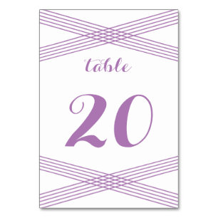 Purple Modern Deco Table Card