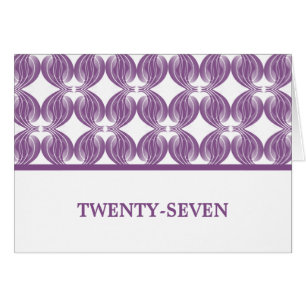Purple Modern Deco Table Number Card