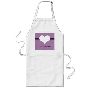 Purple Modern Heart Apron