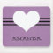 Purple Modern Heart Mousepad