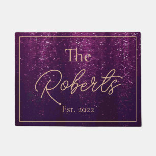Purple Modern Housewarming   New Home   Welcome Doormat