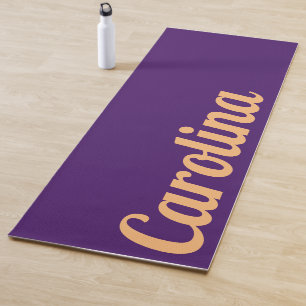 Purple Modern Name   Stylish Simple Yoga Mat