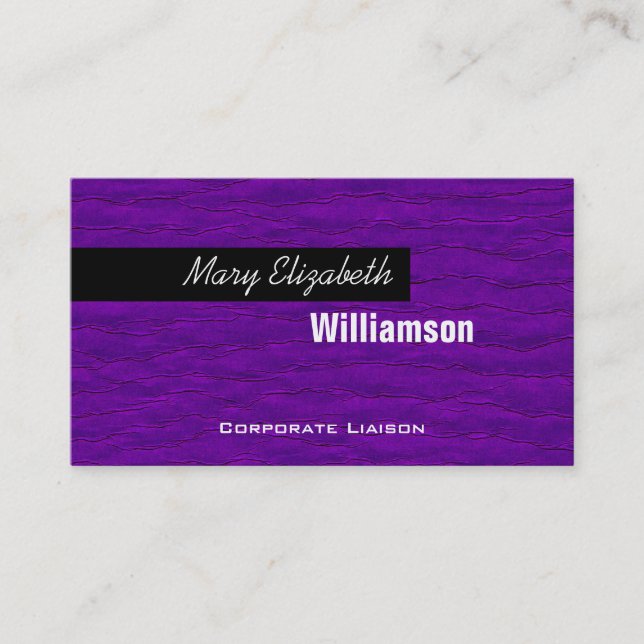 Purple Modern Professional Business Cards (Front)