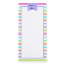 Purple Modern Rainbow Stripes Kids Personalised