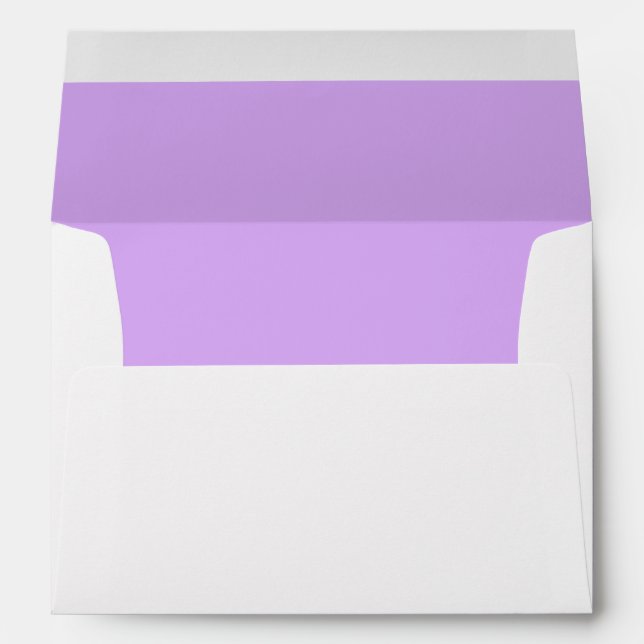 Purple Modern Self Addressed Wedding Envelope (Back (Bottom))