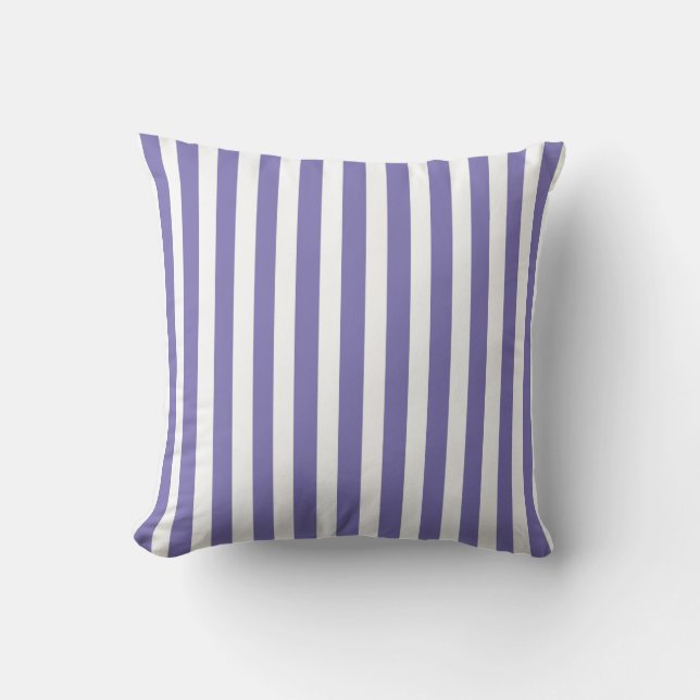 Purple Modern Stripes Cushion (Front)