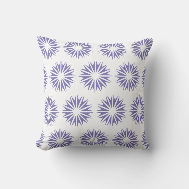Purple Modern Sunbursts Cushion (Front)