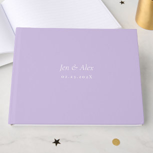 Purple Modern Wedding Guest Book