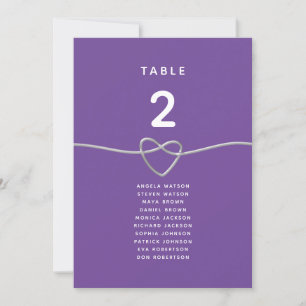 Purple Modern Wedding Seating Chart