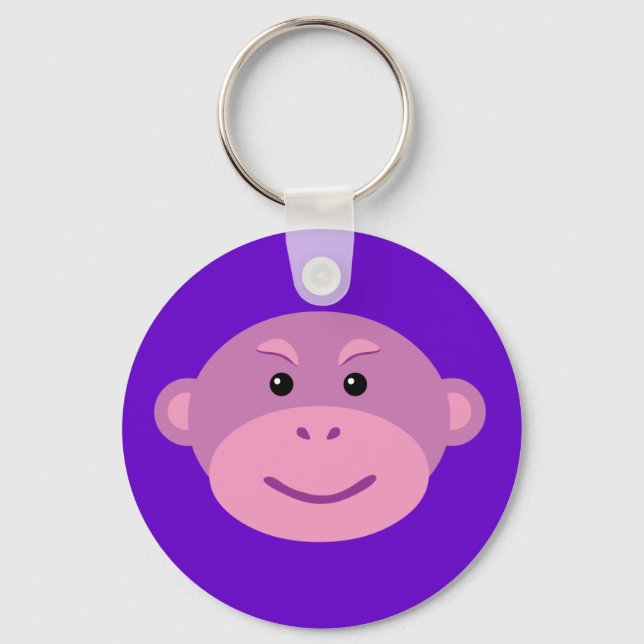 Purple Monkey Key Ring (Front)