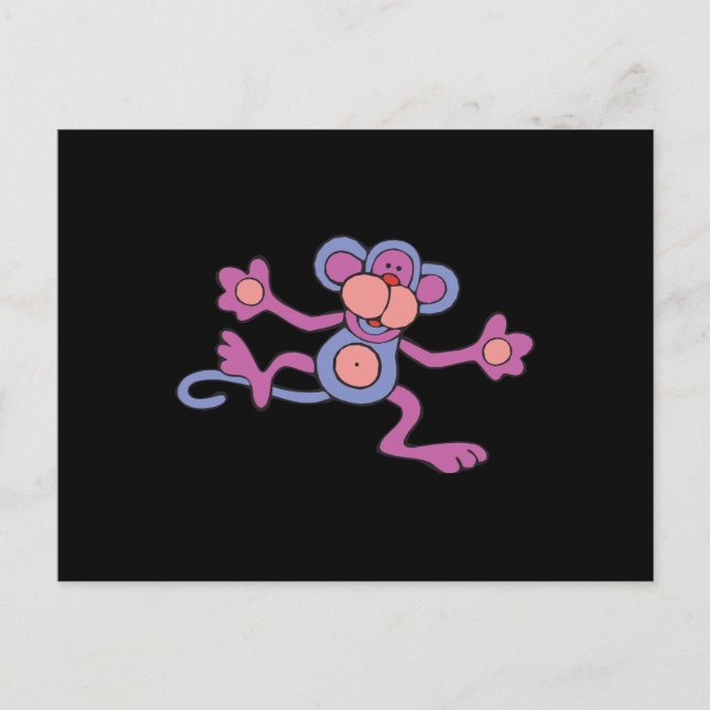 purple monkey postcard (Front)