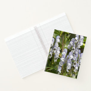 Purple Monkshood Flowers Floral Notebook