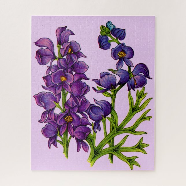 purple monkshoods jigsaw puzzle (Vertical)